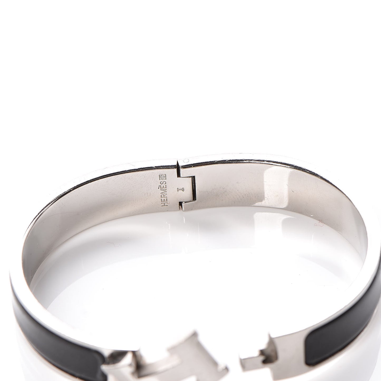 Enamel Narrow Clic Clac H Bracelet PM Black
