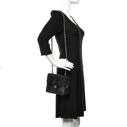 Chanel Lambskin Quilted Mini Square Flap Bag Black 2 of 15