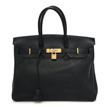 Hermes Taurillon Clemence Birkin 35 Black 1 of 11