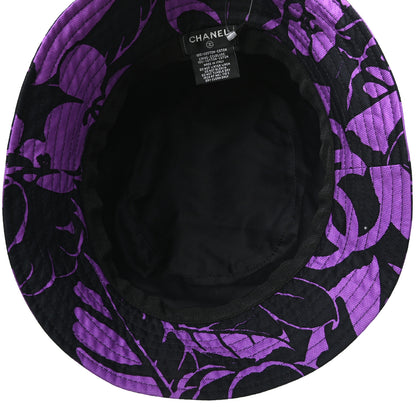 Chanel Canvas CC Cloche Hat M Purple Black 4 of 5