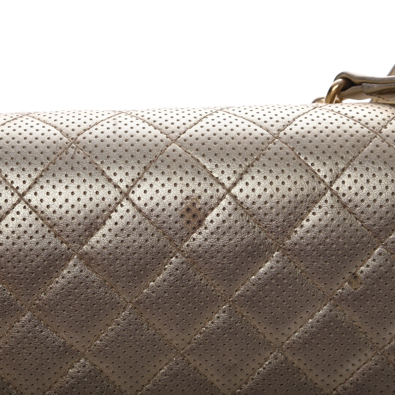 Chanel Lambskin Perforated Quilted New Medium Boy Flap Gold 16 of 22