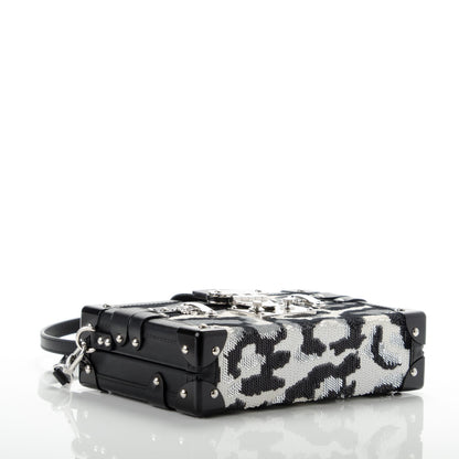 Louis Vuitton Sequins Leopard Petite Malle Black Gris 4 of 7