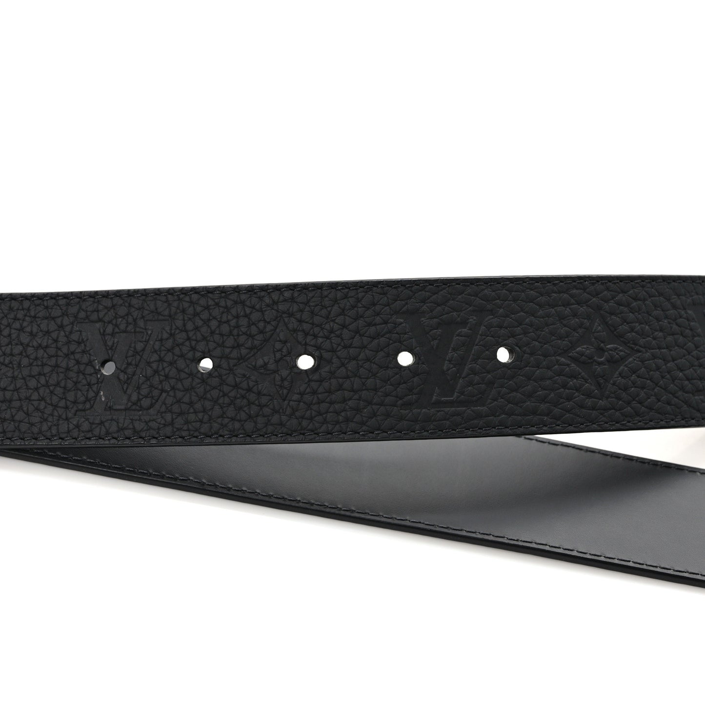 Taurillon Calfskin 40mm LV Initiales Reversible Belt 95 38 Black