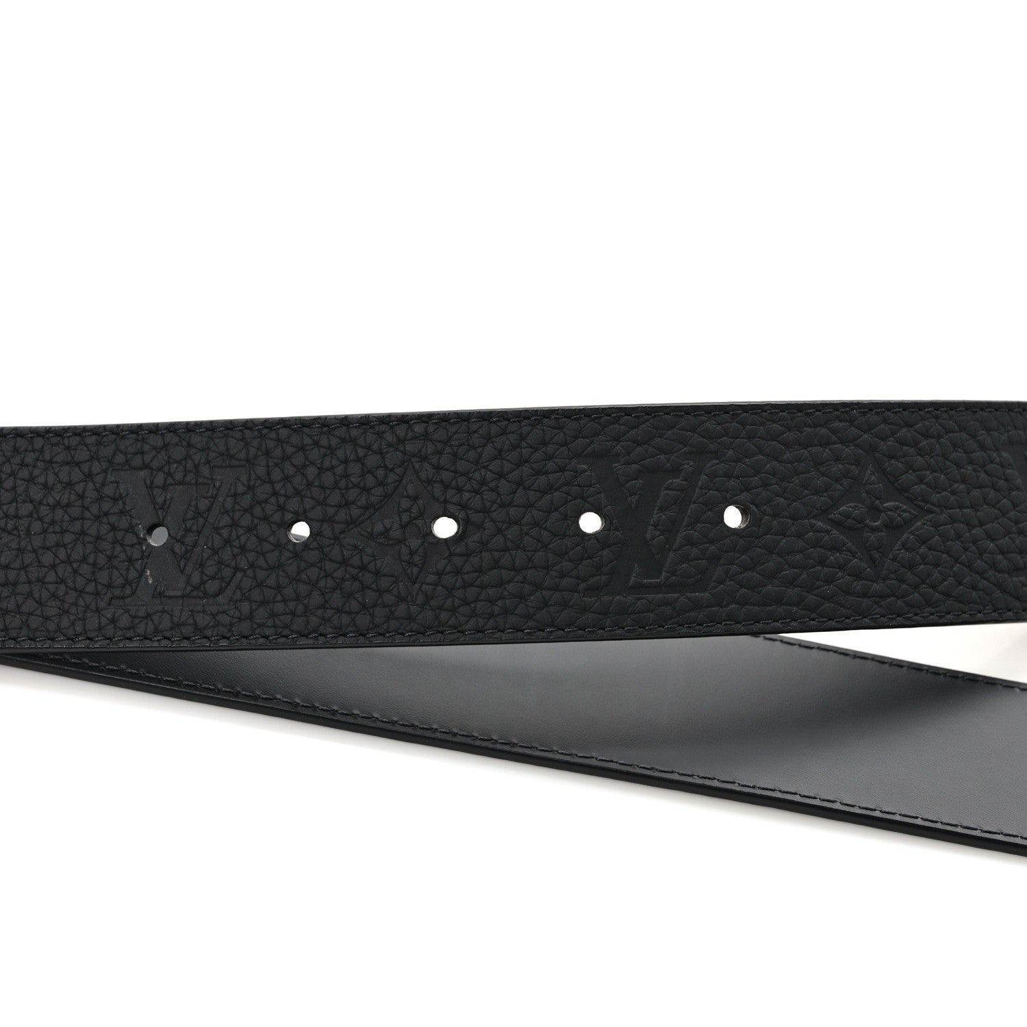 Louis Vuitton Taurillon Calfskin 40mm LV Initiales Reversible Belt 95 38 Black 4 of 5