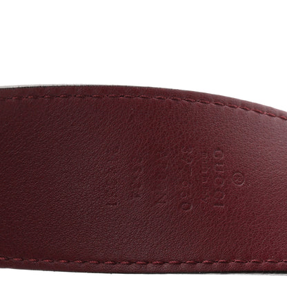 Gucci Moon Calfskin Nickel Double G 40mm Belt 85 34 Strong Red 3 of 5