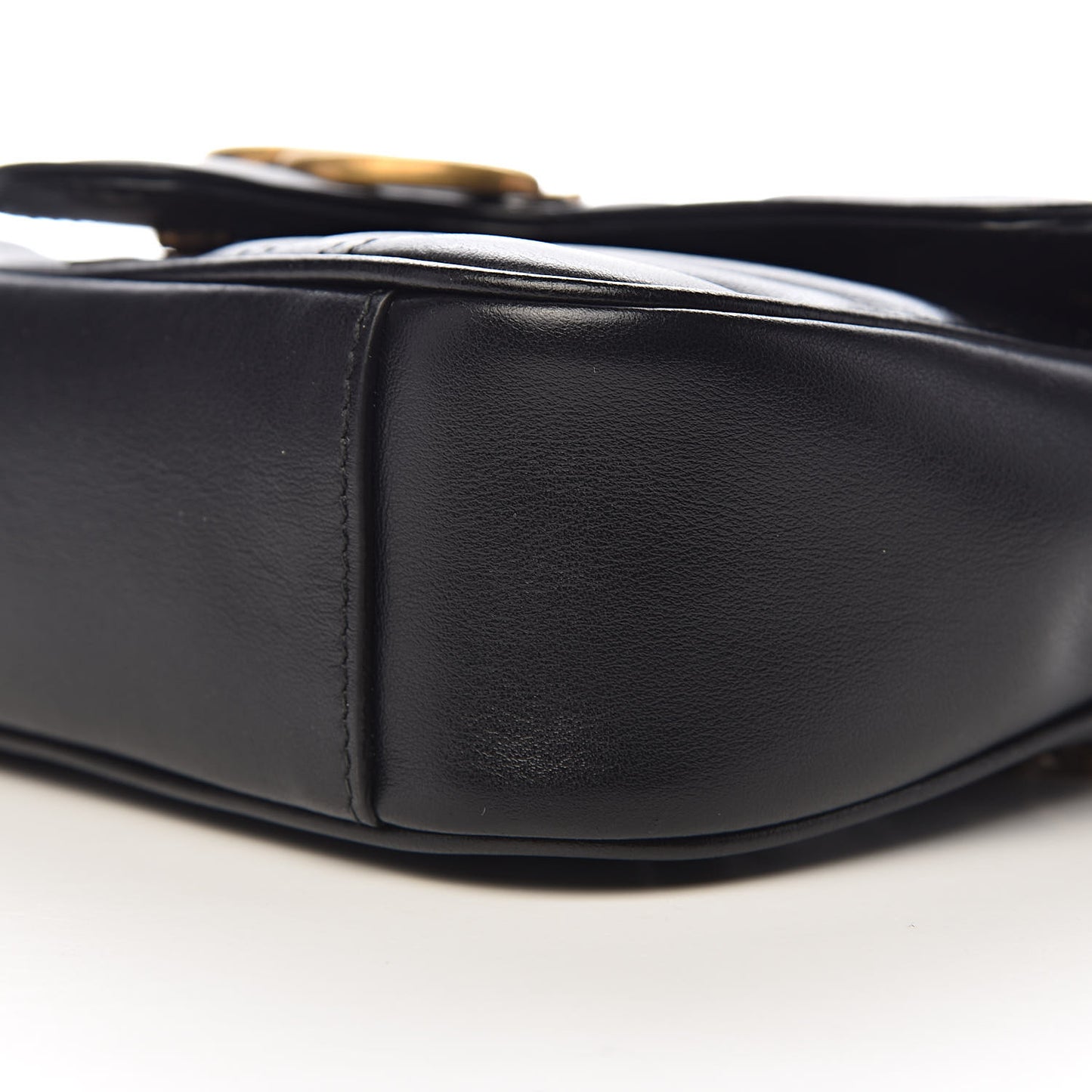 Calfskin Matelasse Mini GG Marmont Shoulder Bag Black