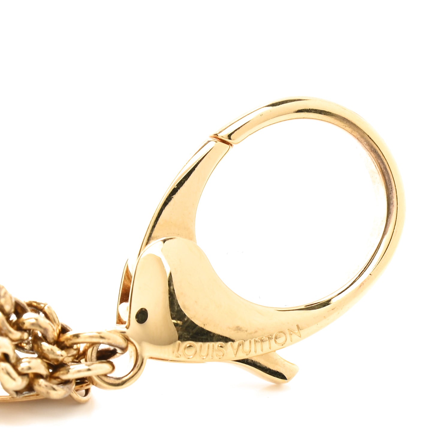 Fleur De Monogram Bag Charm Dore