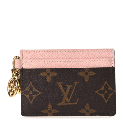 Louis Vuitton Monogram LV Charms Card Holder Rose Ballerine 1 of 8
