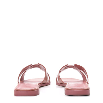 Hermes Goatskin Oran Sandals 40 Rouge Blush 6 of 10