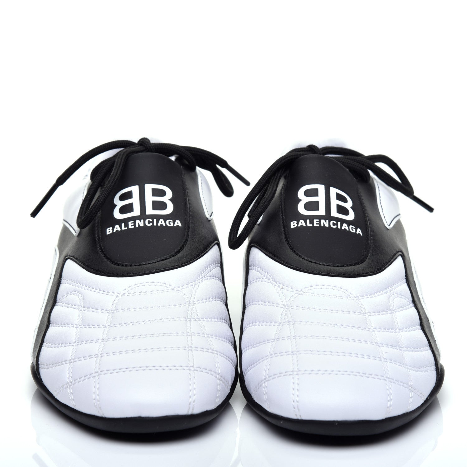 Balenciaga Matte Calfskin Womens Zen Sneaker 39 White Black 2 of 9
