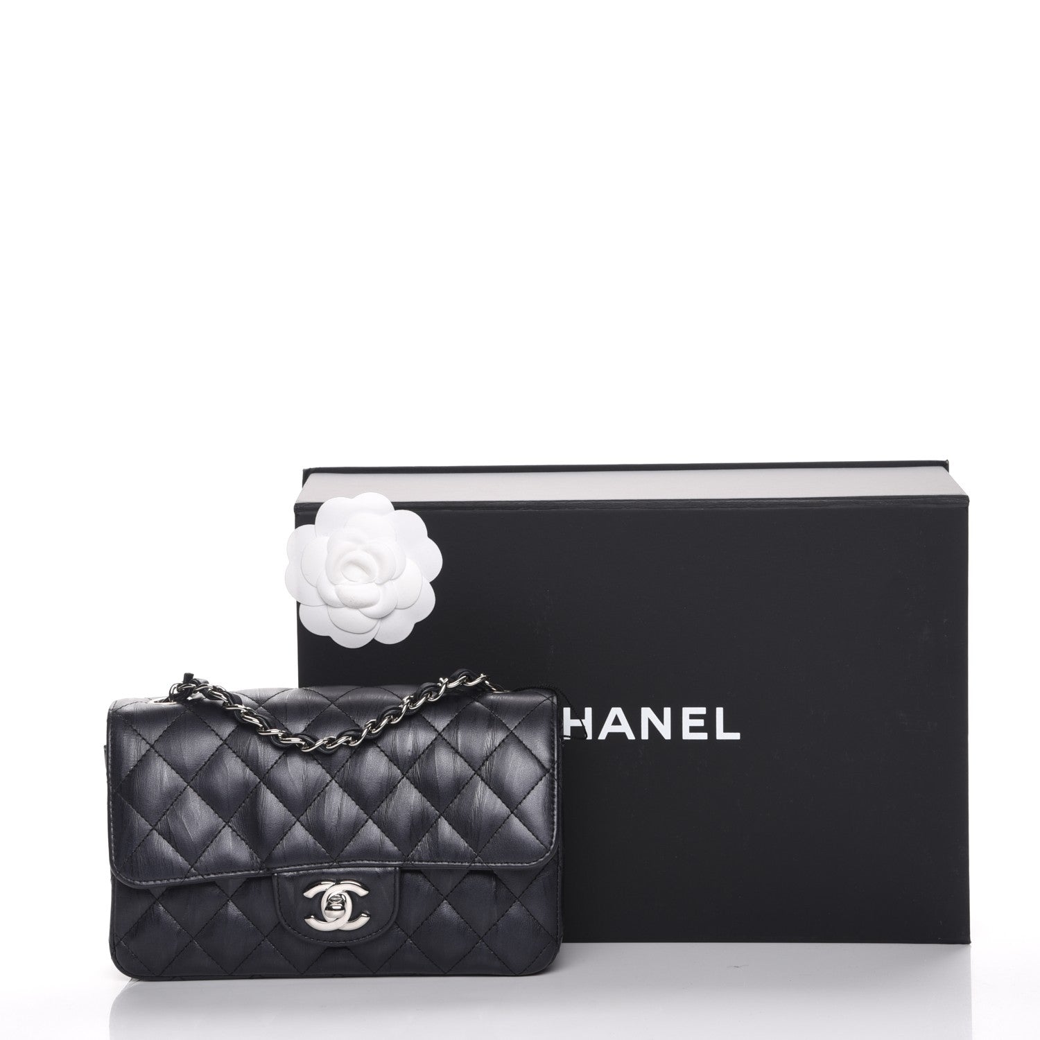 Chanel Calfskin Quilted Mini Rectangular Flap Charcoal 9 of 9