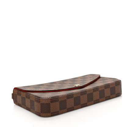 Louis Vuitton Damier Ebene Pochette Felicie Chain Wallet 5 of 9
