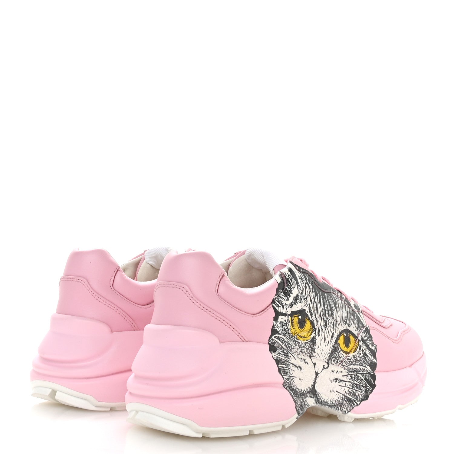 Gucci Calfskin Mystic Cat Rhyton Sneakers 38 Sugar Pink 5 of 8
