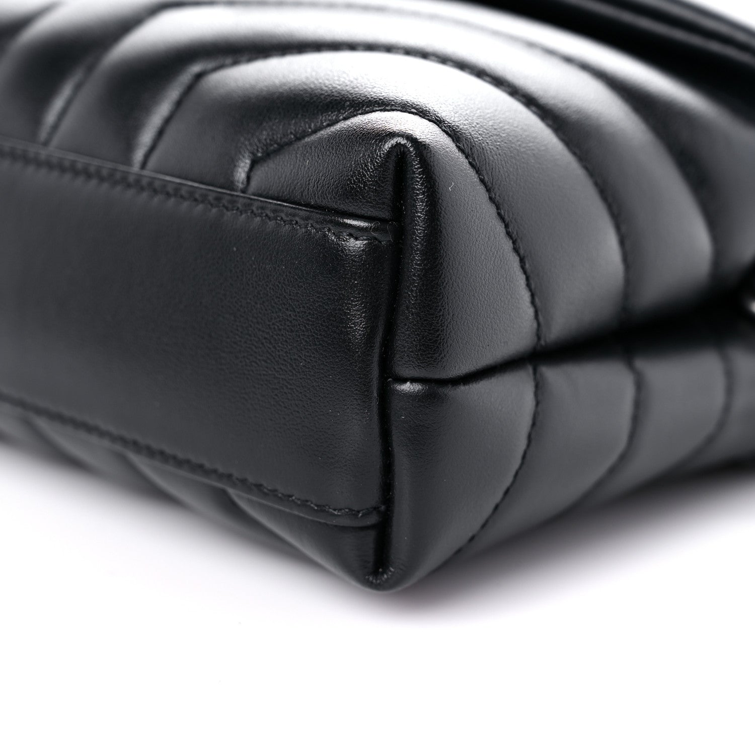 Saint Laurent Calfskin Y Quilted Monogram Toy Loulou Crossbody Bag Black 9 of 9