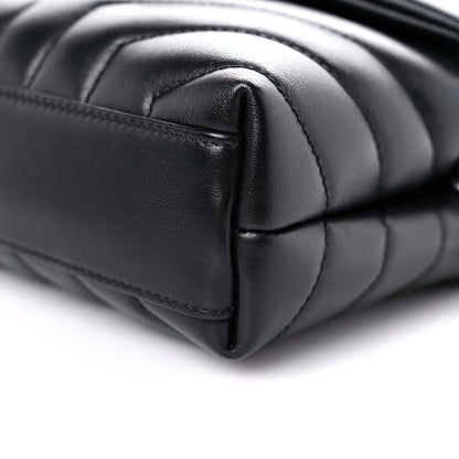 Saint Laurent Calfskin Y Quilted Monogram Toy Loulou Crossbody Bag Black 9 of 9