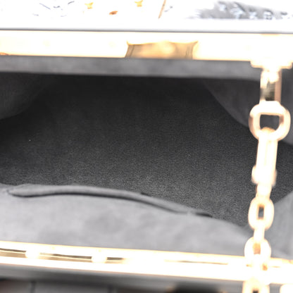 Louis Vuitton Calfskin Nanogram Embossed Clutch Black 5 of 9