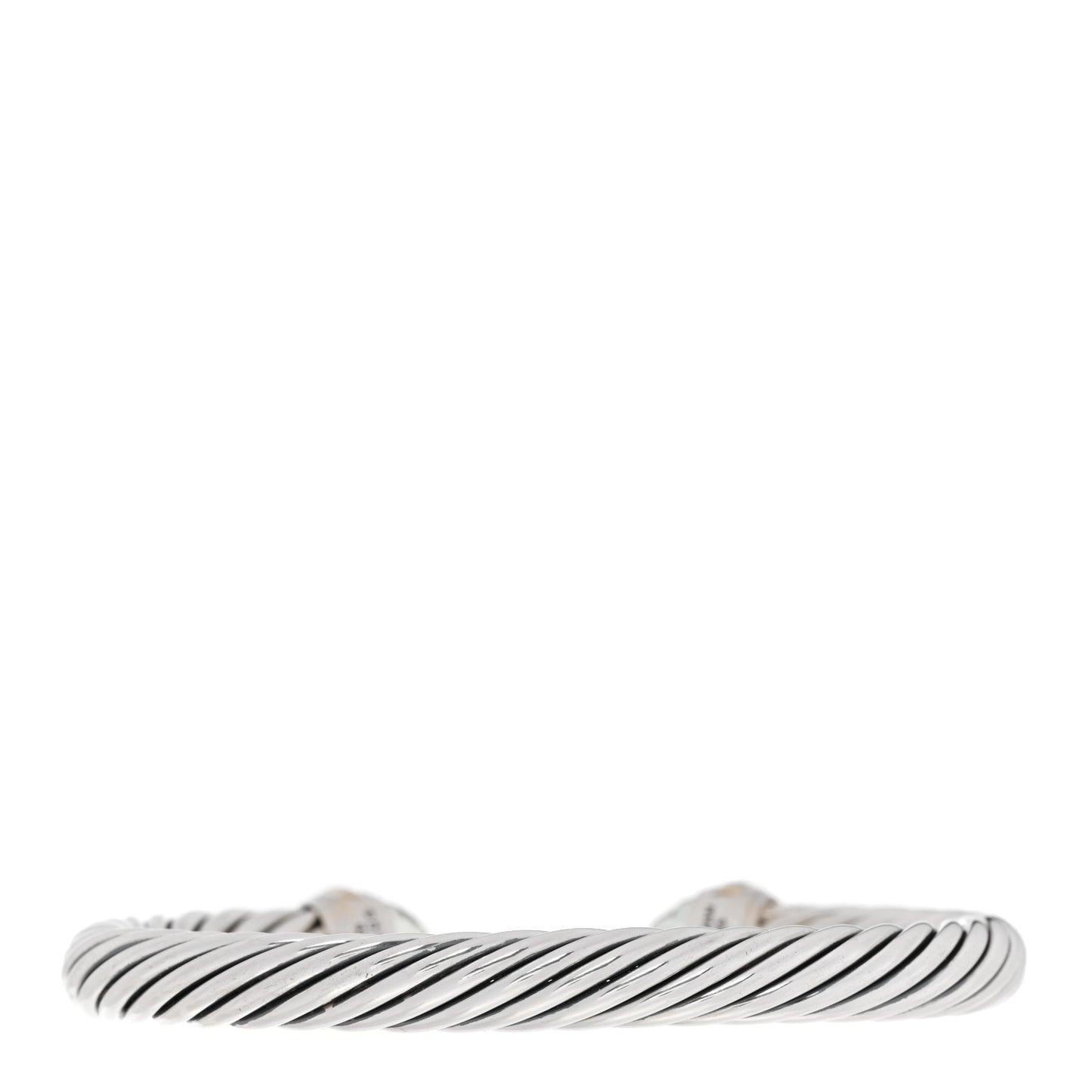 Sterling Silver 14K Yellow Gold Prasiolite 7mm Cable Classics Bracelet