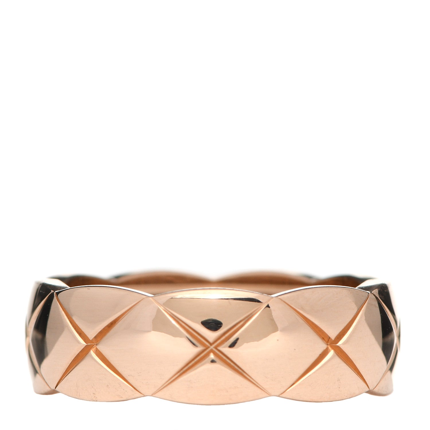 Chanel 18K Rose Gold Small Coco Crush Ring 55 7.25 3 of 6