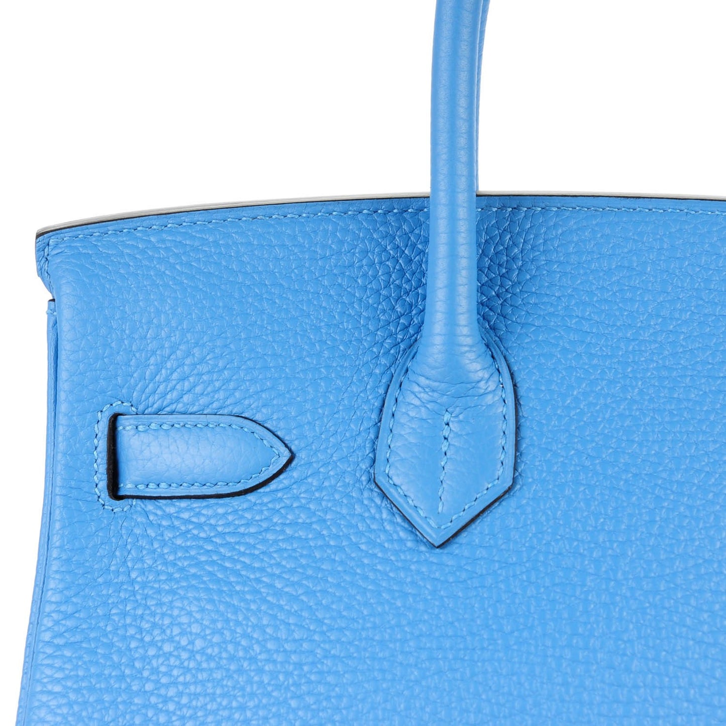 Taurillon Clemence Birkin 30 Bleu Paradis