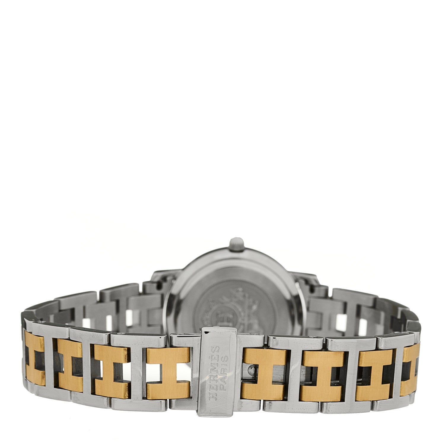 Hermes Stainless Steel 24mm Clipper Quartz Watch Gold 3 of 4