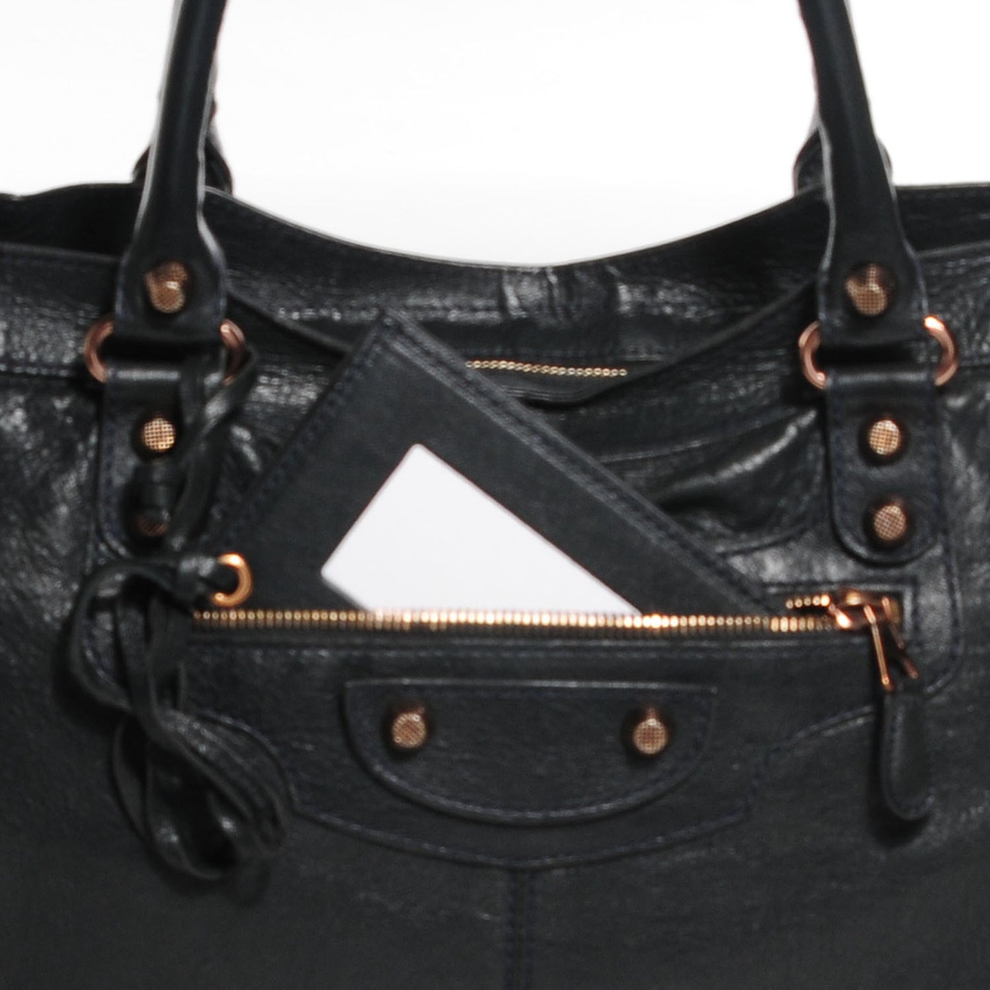 Agneau Giant 12 Rose Gold Hardware Part Time Anthracite