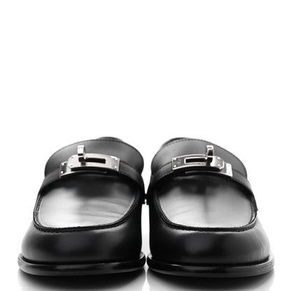 Hermes Calfskin Womens Destin Loafers 36 Black 2 of 9