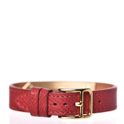 Hermes Stainless Steel Courchevel 20mm Kelly Cadena Quartz Watch Rouge Vif 5 of 13