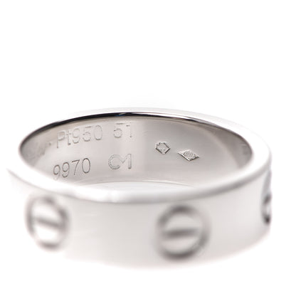 Cartier Platinum 5.5mm LOVE Ring 51 5.75 4 of 4
