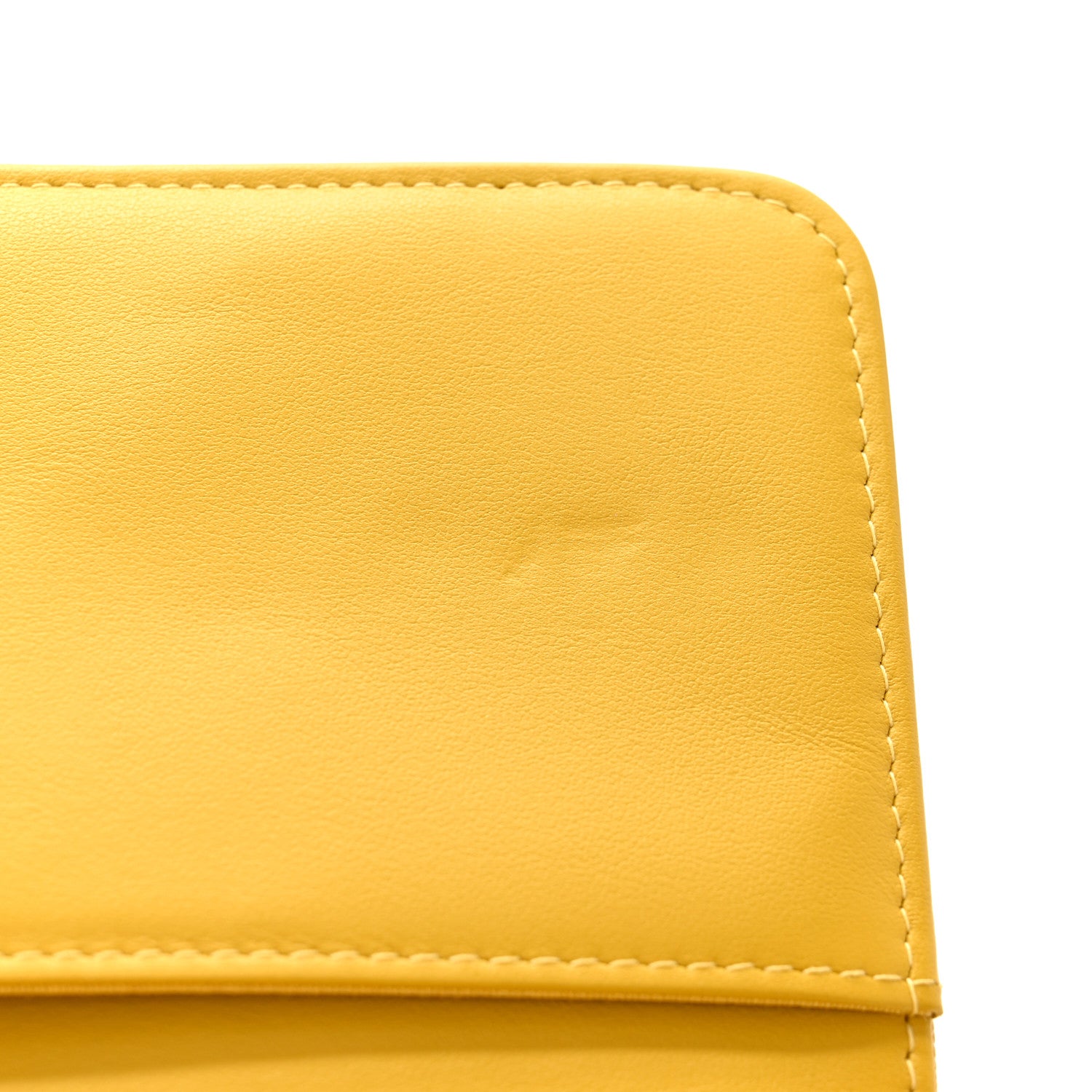 Chanel Caviar Chevron Quilted Boy Wallet On Chain WOC Yellow Yellow 14 of 15