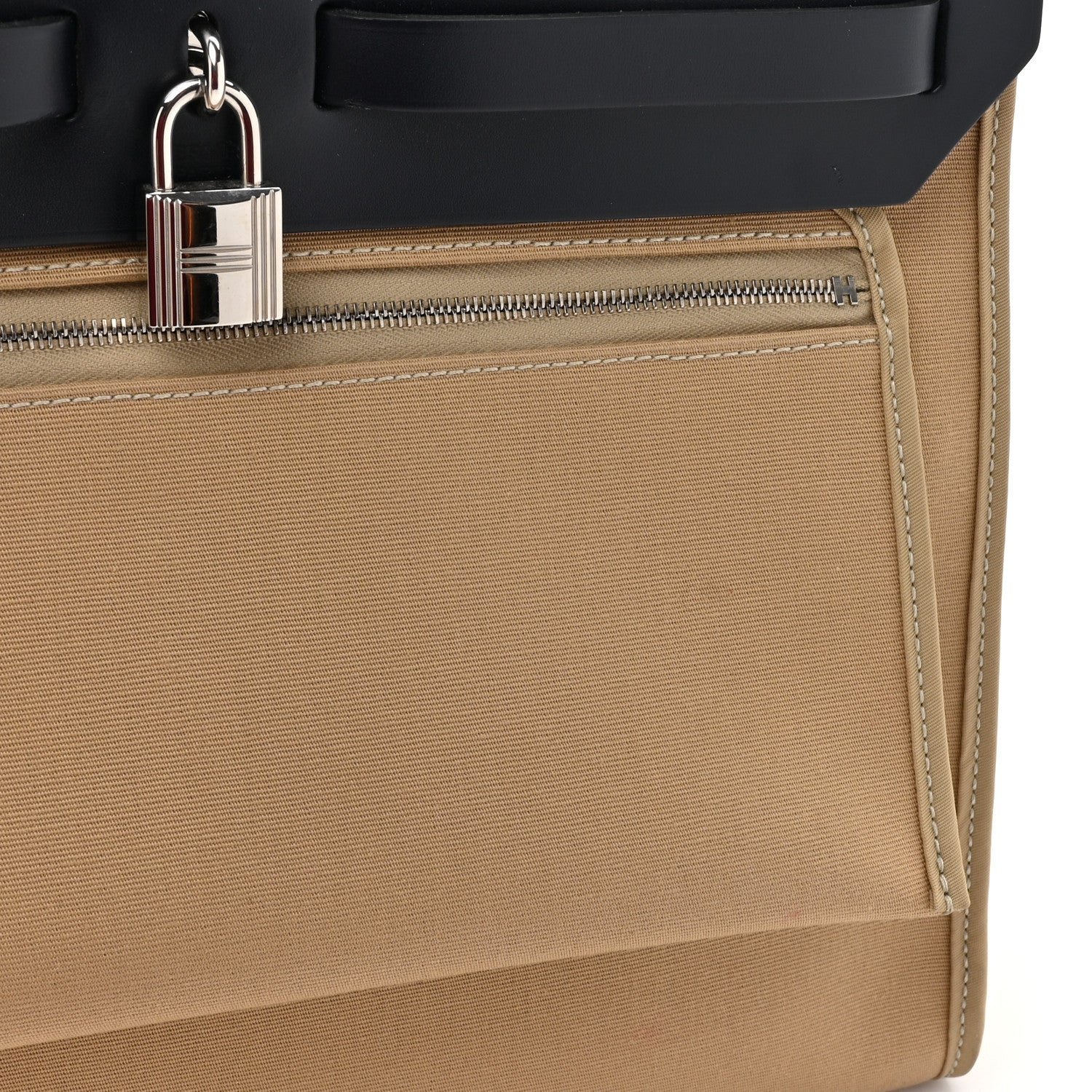 Hermes Vache Hunter Toile Herbag Zip 31 PM Trench Bleu Indigo 18 of 18