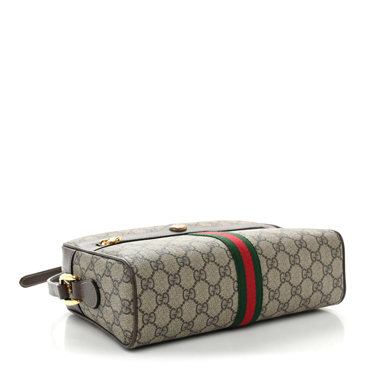 GG Supreme Monogram Web Small Ophidia Shoulder Bag Brown