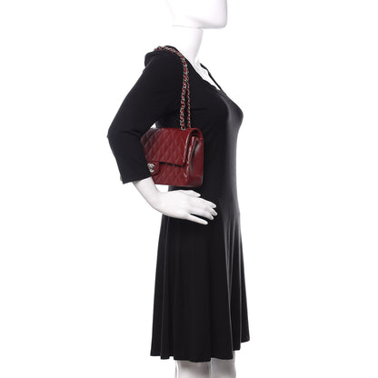 Chanel Caviar Quilted Medium Double Flap Dark Red 2 of 11