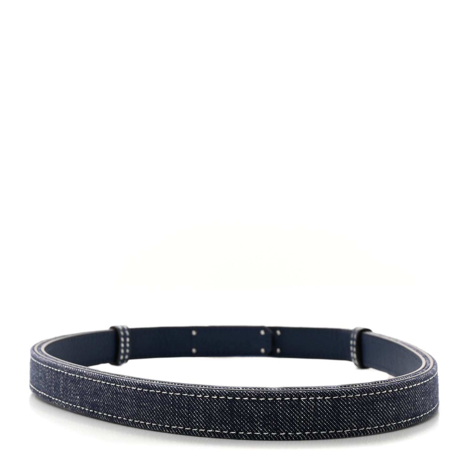 Hermes Denim Epsom Kelly Belt 18 Bleu Indigo White Bleu Navy 2 of 4