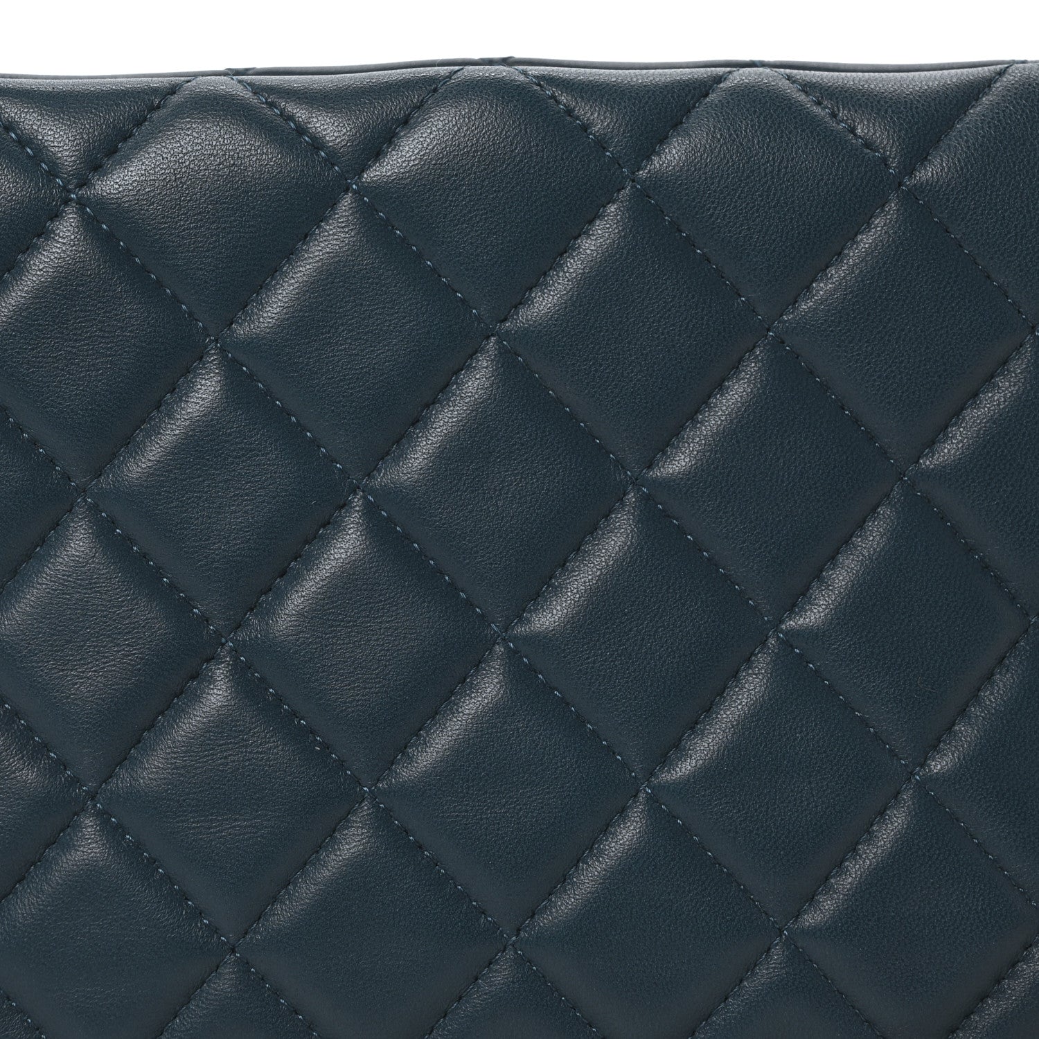 Chanel Lambskin Quilted Clutch  Turquoise 8 of 10