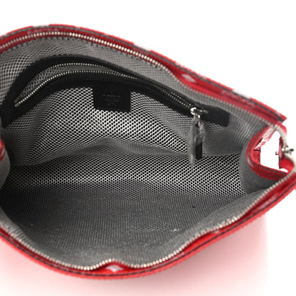 MCM Visetos Medium Zip Pouch Red 5 of 10