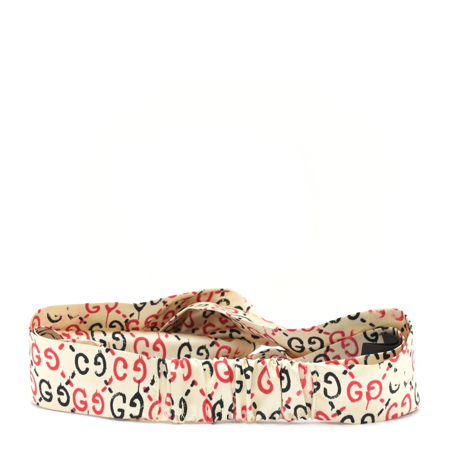 Gucci Silk GucciGhost Print Duchesse Headband White 3 of 5