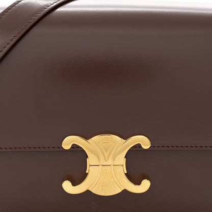 Celine Shiny Calfskin Medium Triomphe Chestnut 9 of 11