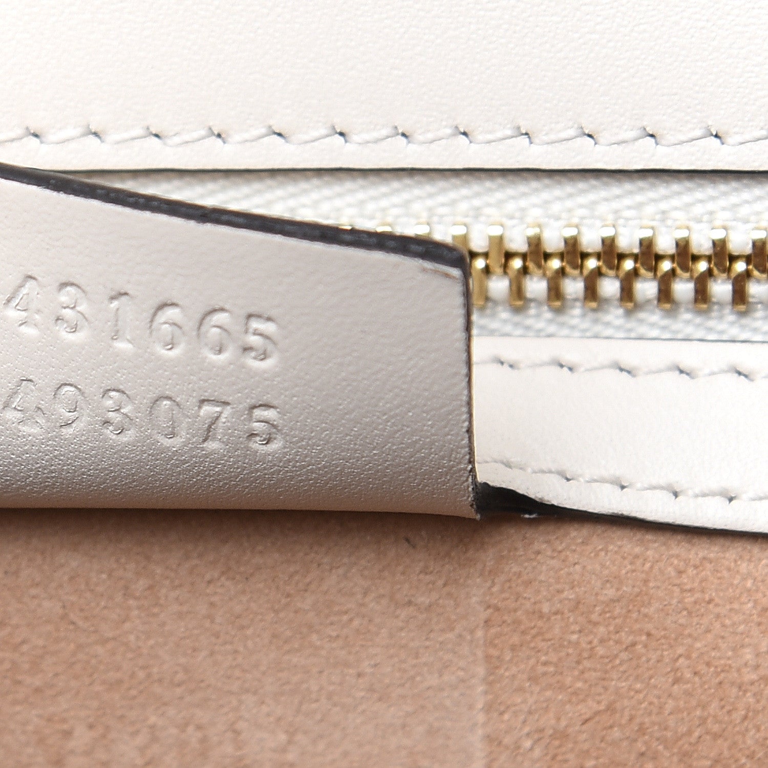 Gucci Calfskin Embroidered Medium Sylvie Top Handle Bag White 7 of 12