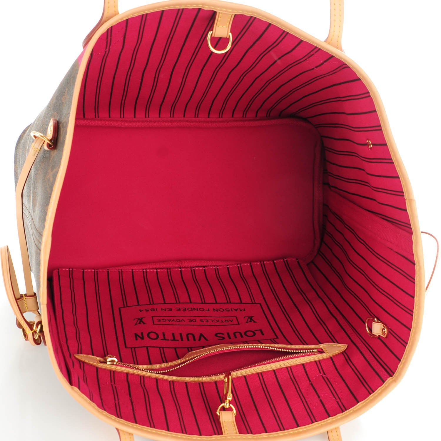 Louis Vuitton Monogram Saint Tropez V Neverfull MM Rose Indien 6 of 9