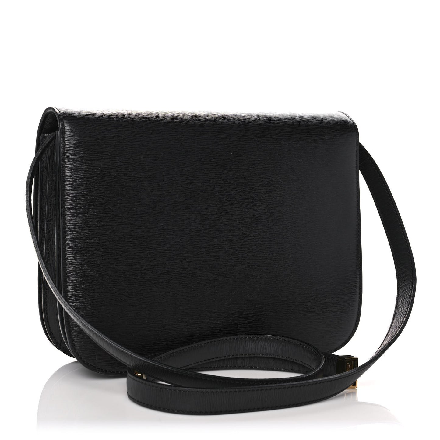 Liege Calfskin Medium Classic Box Flap Bag Black