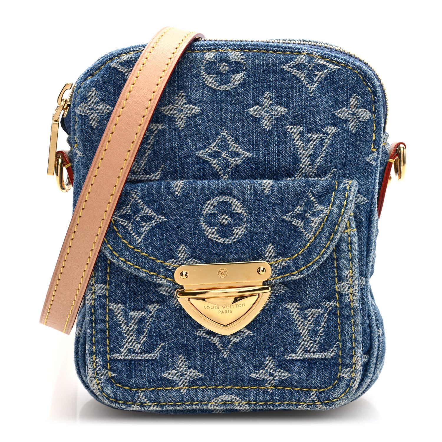 Louis Vuitton Denim Fairfax Pochette Blue 1 of 9