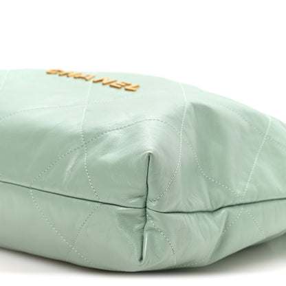 Chanel Shiny Calfskin Quilted Chanel 22 Light Green 11 of 11