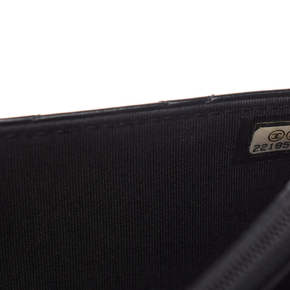 Chanel Patent Calfskin Quilted Boy Wallet On Chain WOC Black 10 of 12