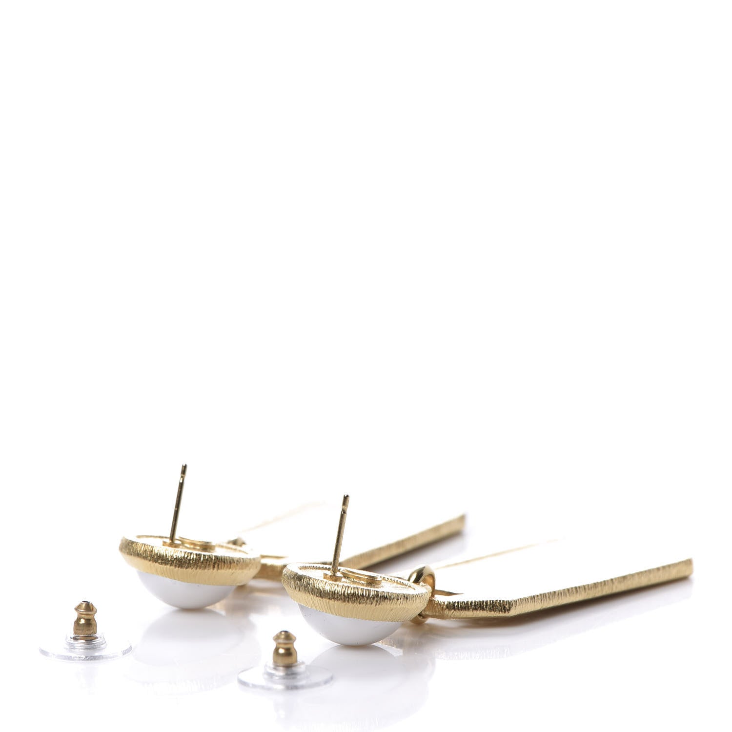 Chanel Pearl CC Tags Drop Earrings Gold 3 of 5