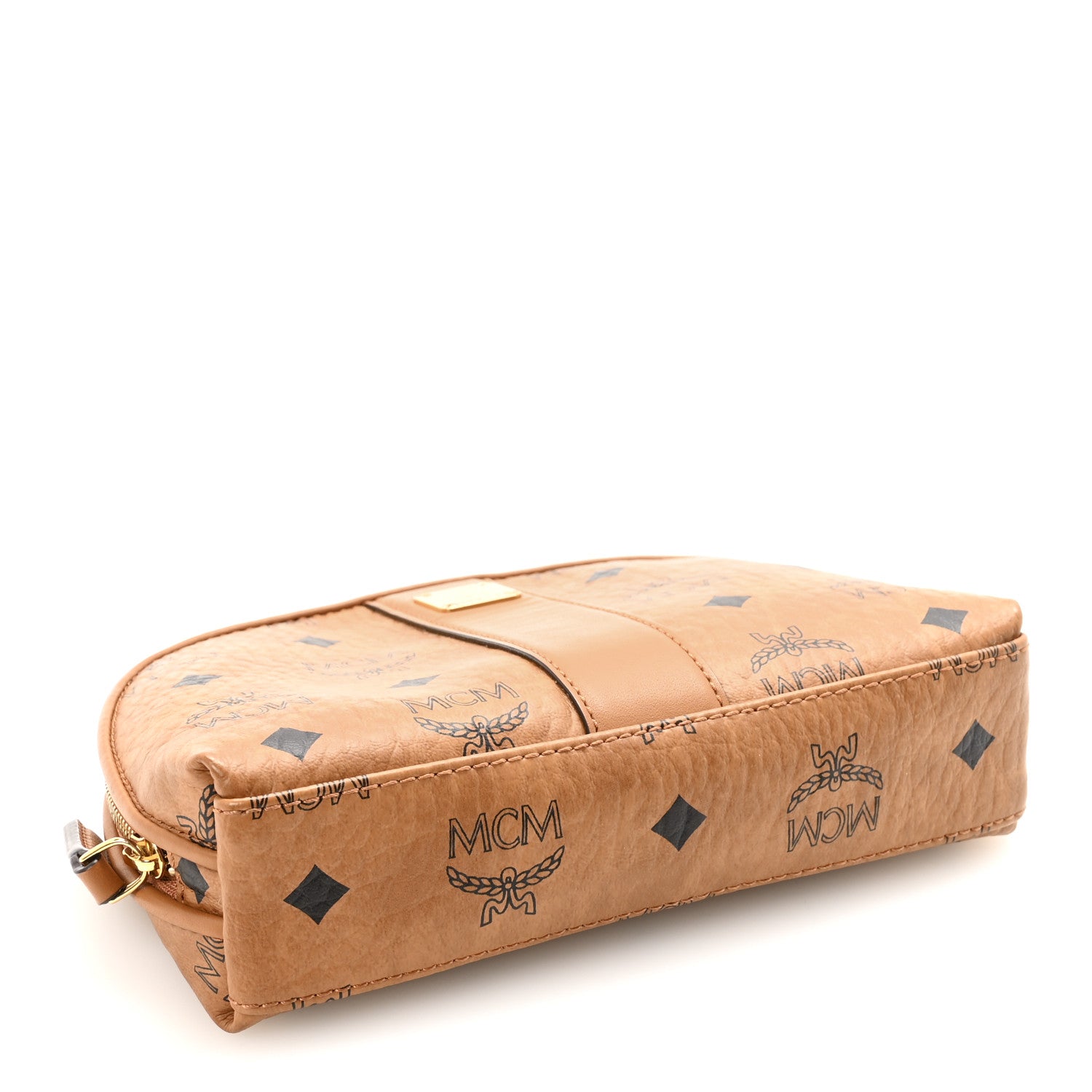MCM Visetos Aren Medium Cosmetic Pouch Cognac 4 of 7