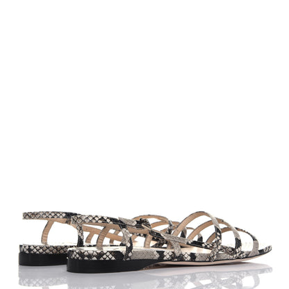 Jimmy Choo Snakeskin Arien Sandals 40 Natural 4 of 8