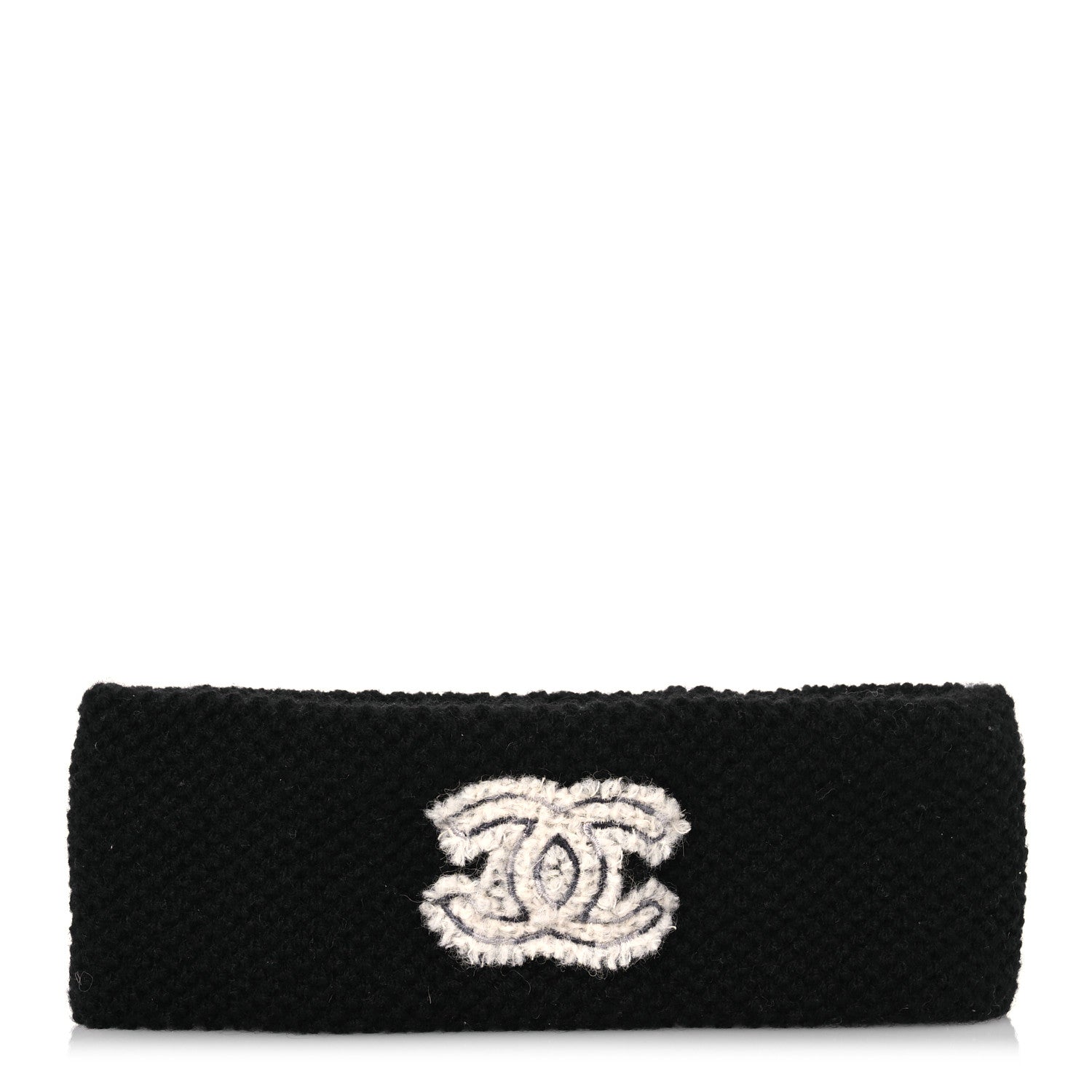 Chanel Cashmere CC Headband Black 1 of 7