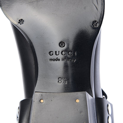 Gucci Calfskin Mens Harness Ankle Boots 8.5 Black 6 of 9