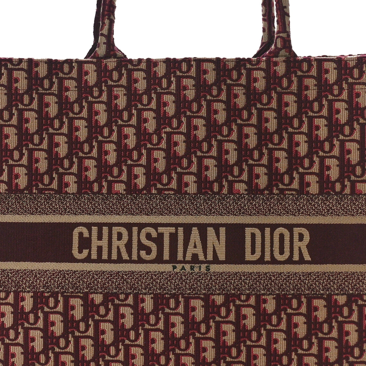 Christian Dior CHRISTIAN DIOR Oblique Large Book Tote Burgundy Multicolor 8 of 15