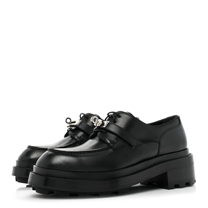 Hermes Glossed Calfskin First Oxford 37.5 Black 3 of 9